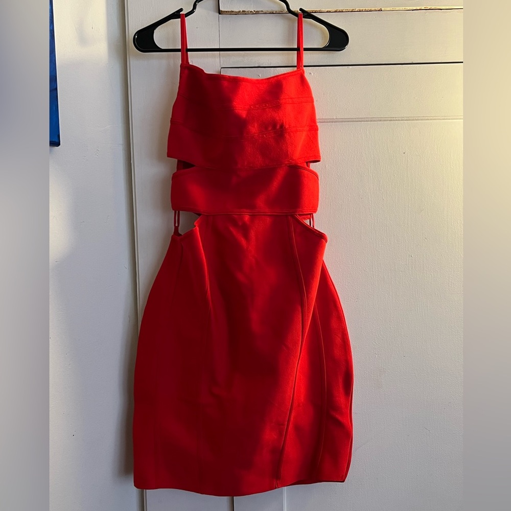 Red Mini Dress, stretch material, size 1X. Never worn. Brand new.